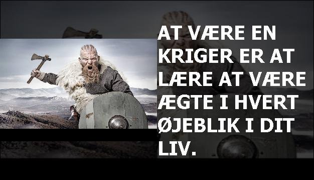 At være en kriger er at lære at være ægte i hvert øjeblik i dit liv.