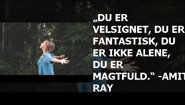 „Du er velsignet, du er fantastisk, du er ikke alene, du er magtfuld.“ -Amit Ray