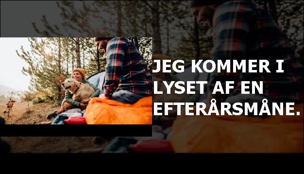 Jeg kommer i lyset af en efterårsmåne.