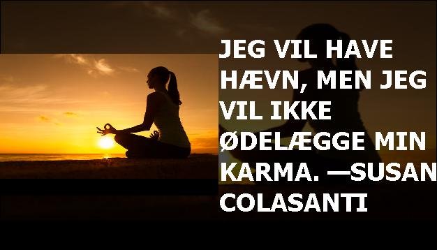 Jeg vil have hævn, men jeg vil ikke ødelægge min karma. —Susan Colasanti