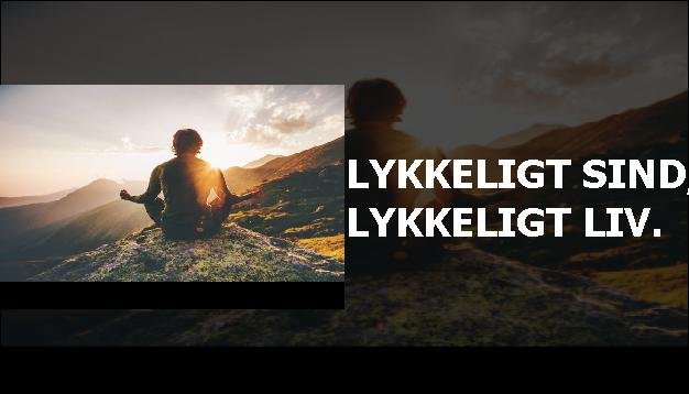 Lykkeligt sind, lykkeligt liv.