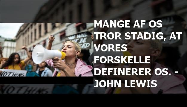 Mange af os tror stadig, at vores forskelle definerer os. - John Lewis