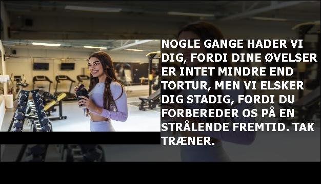 Nogle gange hader vi dig, fordi dine øvelser er intet mindre end tortur, men vi elsker dig stadig, fordi du forbereder os på en strålende fremtid. Tak træner.